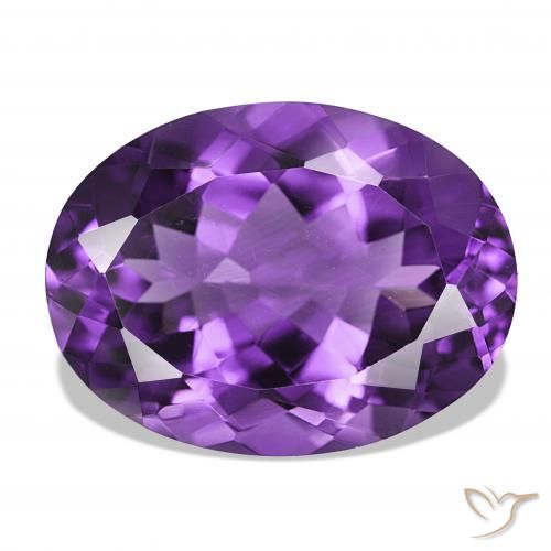 17.08ct Medium Dark-Violet アメジスト, 楕円形, IF