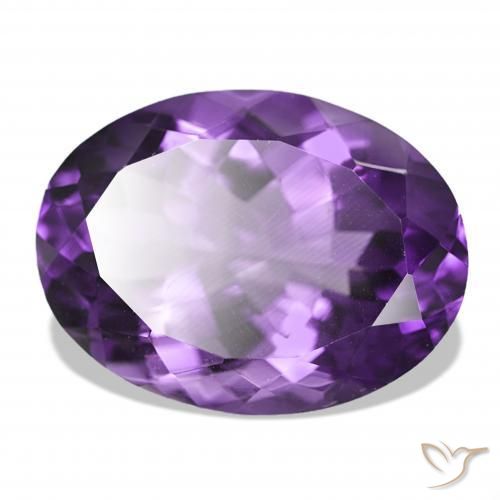 16.87カラットの天然鮮やかなバイオレットアメジスト、オーバルカット、IF
