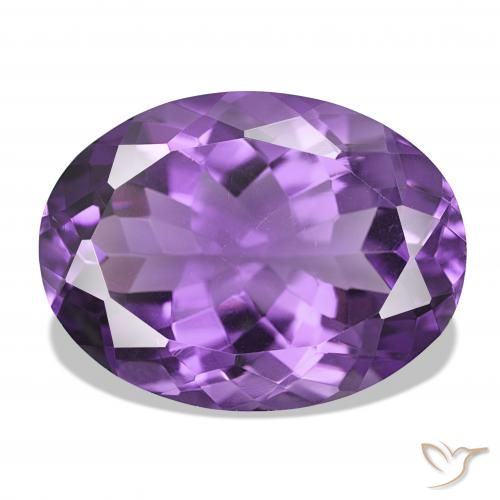 17.27ct ミディアムバイオレット アメジスト, 楕円形, IF