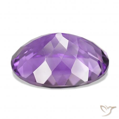 17.27カラットの天然ミディアムバイオレットアメジスト、オーバルカット、IF