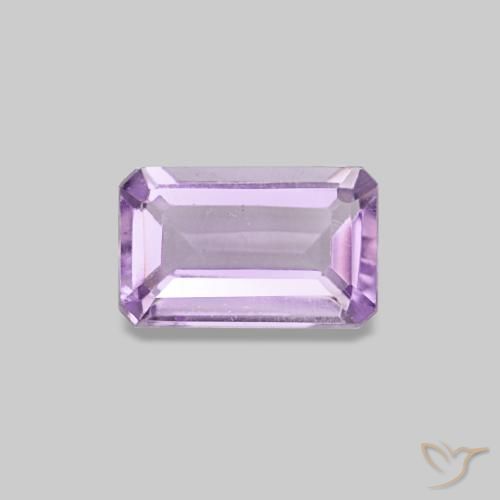 0.29ct 薄いピンクがかった紫 アメジスト, エメラルドカット, VS
