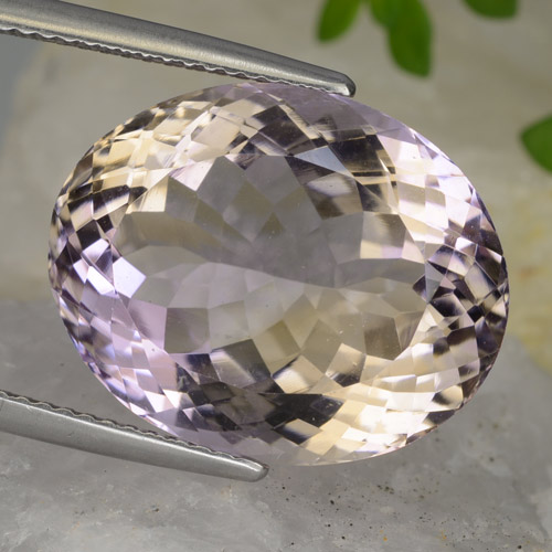 16.69カラットの天然バイカラーアメトリン、オーバルカット、VVS-VS