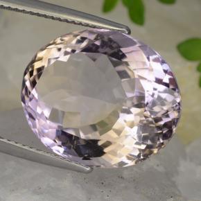 16.69カラットの天然バイカラーアメトリン、オーバルカット、VVS-VS