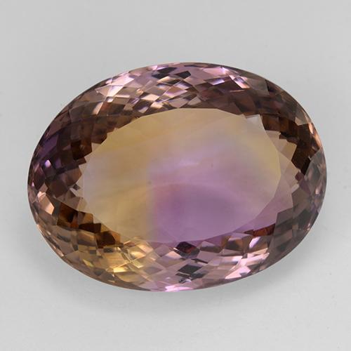 29.93カラットの天然バイカラーアメトリン（23.3×17.8 mm・オーバルカット）
