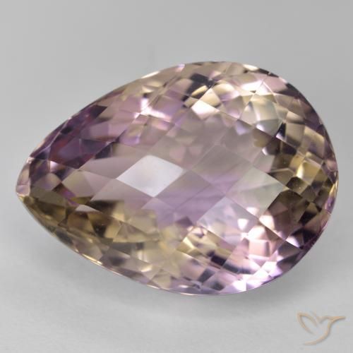 19.05ct 天然 バイカラー アメトリン, 洋梨の形, VS