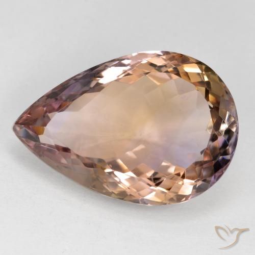 17.76ct 天然 バイカラー アメトリン, 洋梨の形, VS