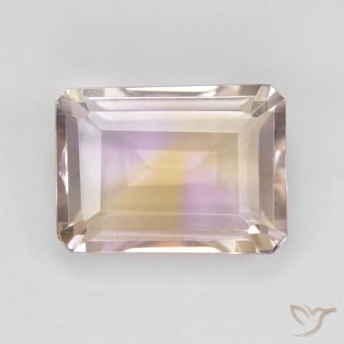 7.09ct 天然 バイカラー アメトリン, 八角形 / エメラルドカット