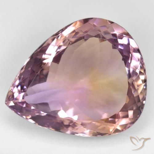 32.02ct 天然 バイカラー アメトリン, 洋梨の形, VS
