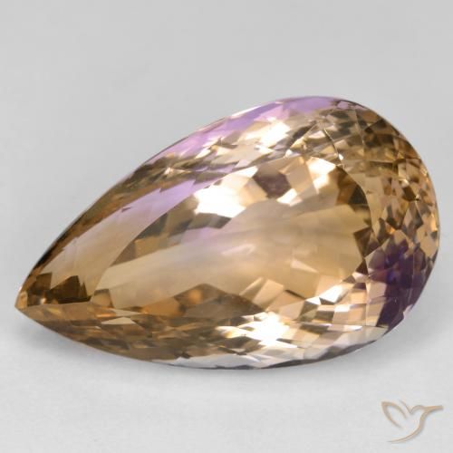 27.14ct 天然 バイカラー アメトリン, 洋梨の形, VVS-VS