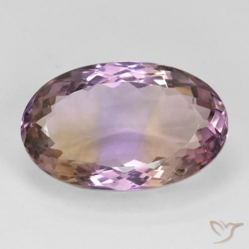 18.83ct 天然 バイカラー アメトリン, 楕円形, VVS-VS