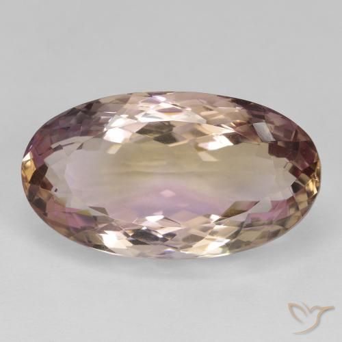 19.81ct 天然 バイカラー アメトリン, 楕円形, VVS-VS