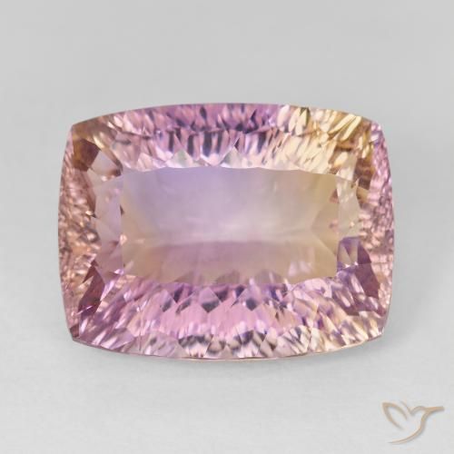 12.54ct 天然 バイカラー アメトリン, クッション, VVS