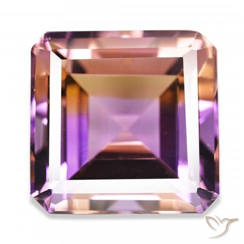 33.16ct バイカラー アメトリン, エメラルドカット, IF