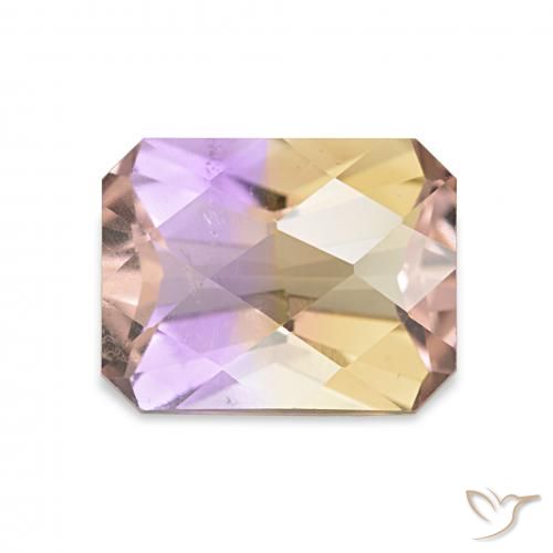 2.06ct バイカラー アメトリン, エメラルドカット, VS