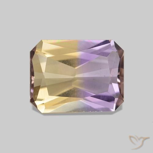 1.79ct バイカラー アメトリン, エメラルドカット, VVS