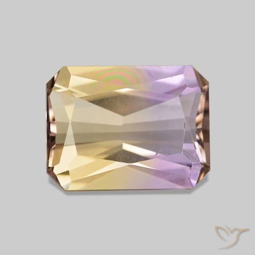 1.86ct バイカラー アメトリン, エメラルドカット, VVS