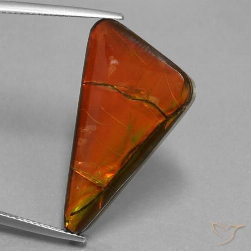 17.93ct 天然 マルチカラー アンモライト, トリリオン, オペーク