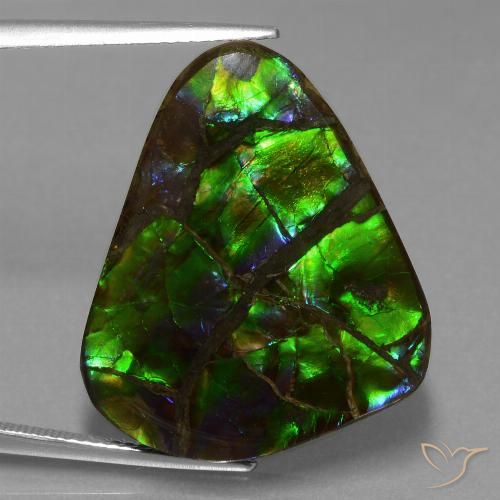 21.05ct 天然 マルチカラー アンモライト, トリリオン, オペーク