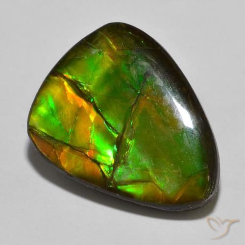 16.39ct 天然 マルチカラー アンモライト, 洋梨の形, オペーク