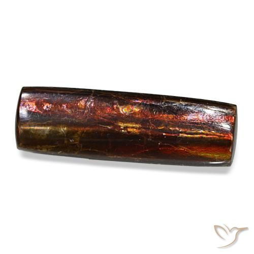 4.55カラットの天然マルチカラーアンモライト（18.7×5.9 mm・バゲット）