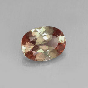 1.15カラットの天然マルチカラーアンダルサイト、オーバルカット、VS