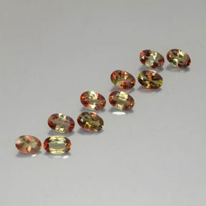 カラットの天然オレンジがかった茶アンダルサイト（6×4 mm・オーバルカット）