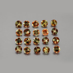 3.36カラットの天然マルチカラーアンダルサイト（3.59 mm・ラウンドカット）
