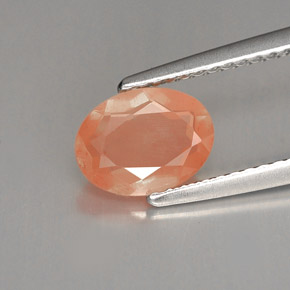 1.11カラットの天然シャンパンアンデシン・ラブラドライト、オーバルカット、VVS