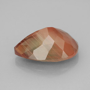 5.31カラットの天然グリーンレッドアンデシン・ラブラドライト、洋梨の形、VVS