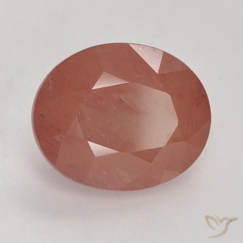 3.16ct 天然 ミディアムレッド アンデシン ラブラドライト, 楕円形, 半透明
