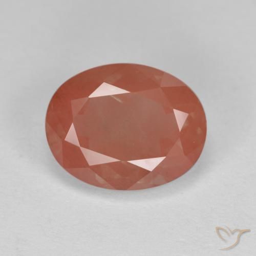 2.21ct 天然 ブルーがかった赤 アンデシン ラブラドライト, 楕円形, 半透明