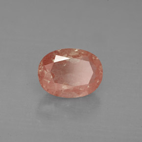 1.18カラットの天然ハニーレッドアンデシン・ラブラドライト、オーバルカット、VS