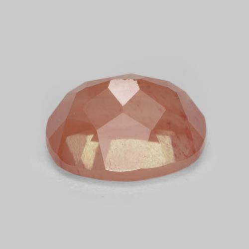 1.64カラットの天然赤みがかったオレンジアンデシン・ラブラドライト、オーバルカット、VVS-VS