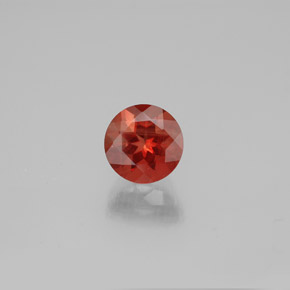 0.80カラットの天然ハニーオレンジアンデシン・ラブラドライト、ラウンドカット、VVS-VS
