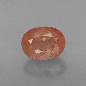 1.14カラットの天然ハニーレッドアンデシン・ラブラドライト、透明、透明/半透明