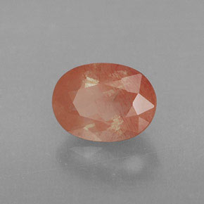 1.14カラットの天然ハニーレッドアンデシン・ラブラドライト、透明、透明/半透明