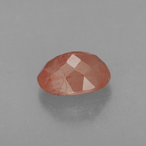 1.14カラットの天然ハニーレッドアンデシン・ラブラドライト、透明、透明/半透明