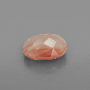 1.49カラットの天然ハニーレッドアンデシン・ラブラドライト、透明、透明/半透明