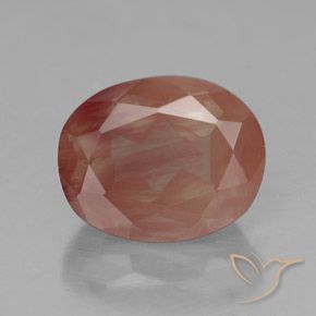 2.94ct 天然 薄い赤みがかったオレンジ アンデシン ラブラドライト, 楕円形, 透明