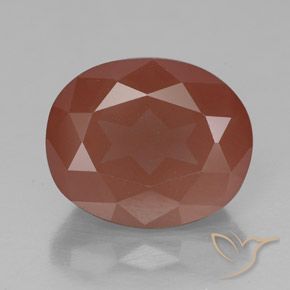 3.99ct 天然 薄い赤みがかったオレンジ アンデシン ラブラドライト, 楕円形, 透明/半透明