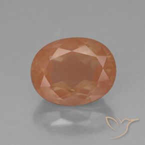 2.99ct 天然 薄い赤みがかったオレンジ アンデシン ラブラドライト, 楕円形, 透明