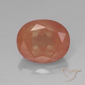 4.05ct 天然 赤みがかったオレンジ アンデシン ラブラドライト, 楕円形, 半透明
