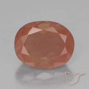 2.82ct 天然 ミディアムレッド アンデシン ラブラドライト, 楕円形, 透明/半透明
