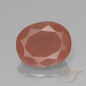 3.55ct 天然 ミディアムレッド アンデシン ラブラドライト, 楕円形, 半透明