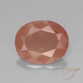 2.86ct 天然 薄い赤みがかったオレンジ アンデシン ラブラドライト, 楕円形, 透明/半透明