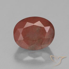 2.97ct 天然 ミディアムレッド アンデシン ラブラドライト, 楕円形, 透明