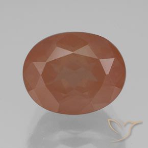 3.06ct 天然 ミディアムオレンジ アンデシン ラブラドライト, 楕円形, 透明/半透明