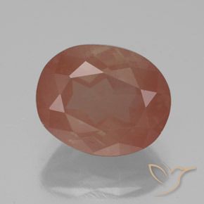 3.78ct 天然 ミディアムレッド アンデシン ラブラドライト, 楕円形, 半透明