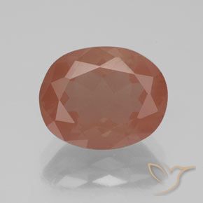 2.69ct 天然 ミディアムレッド アンデシン ラブラドライト, 楕円形, 透明