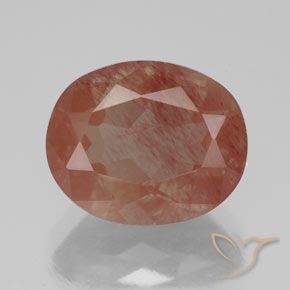 3.58ct 天然 ミディアムレッド アンデシン ラブラドライト, 楕円形, 透明/半透明